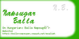 napsugar balla business card
